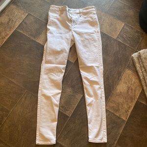 Hollister Super skinny white jeans. High waist